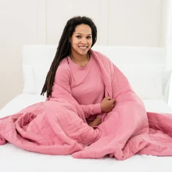 Online Kyte Baby Adult Quilted Blanket in 2.5 Apple Blossom