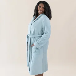 Sale Kyte Baby Adult Robe in Fog