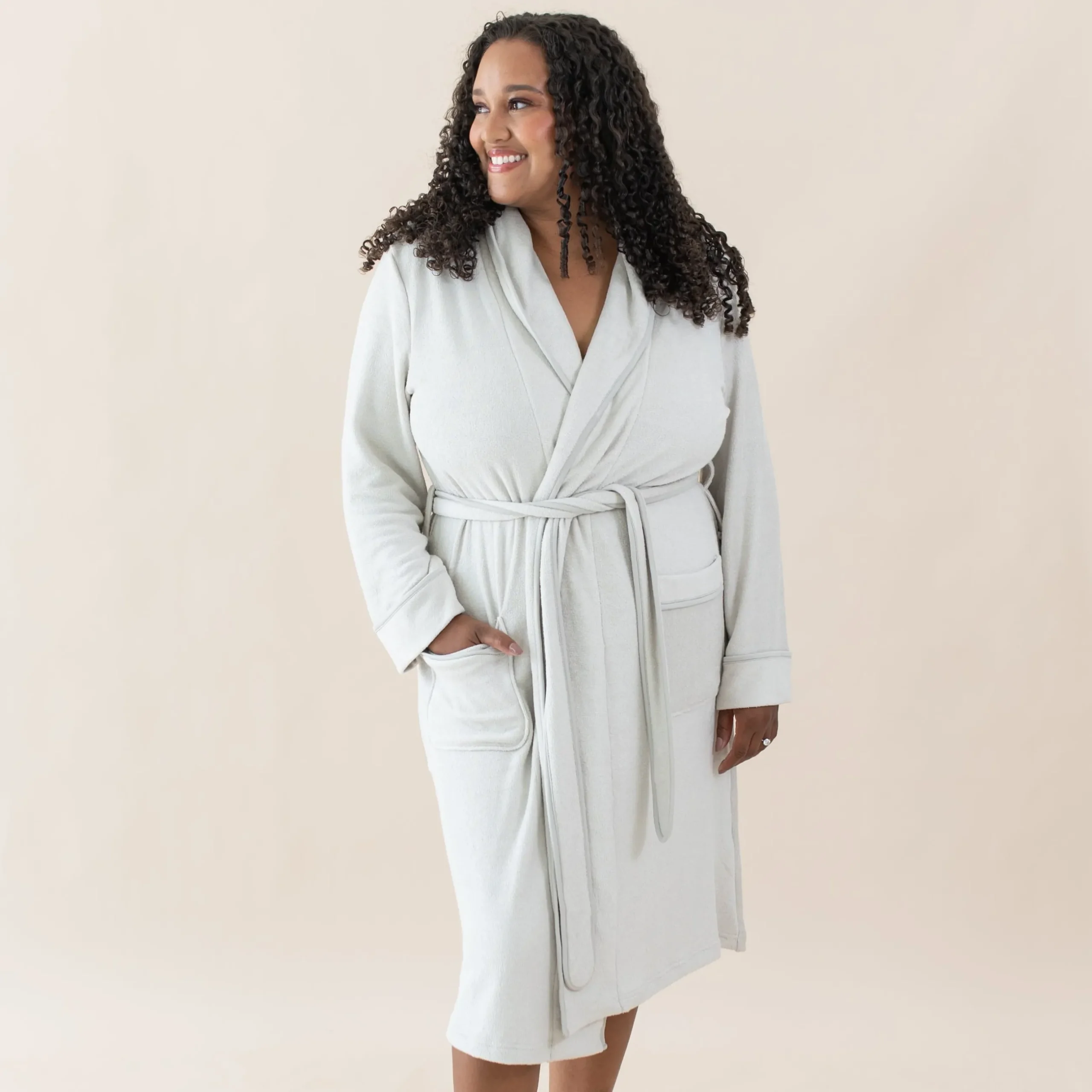 Discount Kyte Baby Adult Robe in Oat