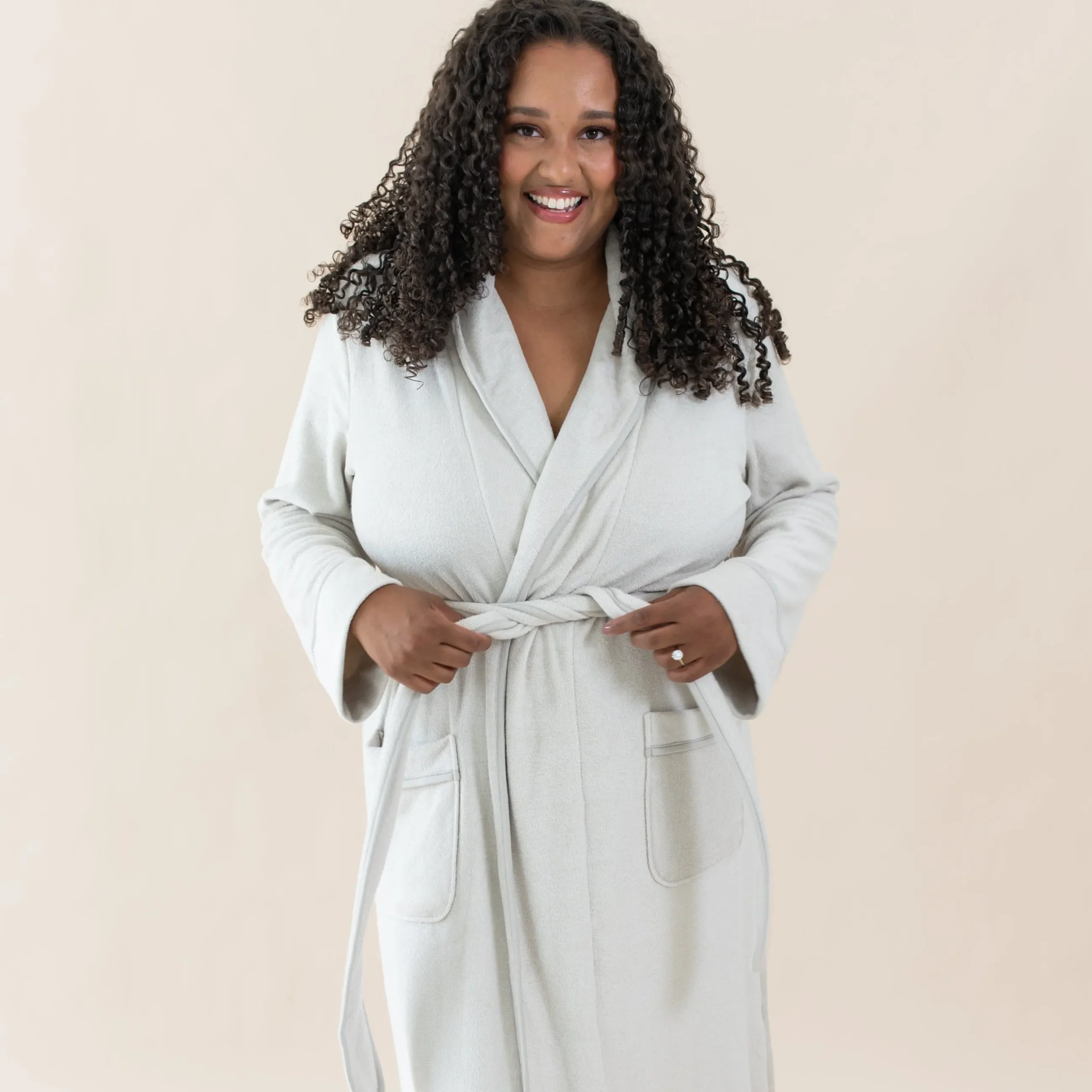 Discount Kyte Baby Adult Robe in Oat