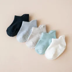 Outlet Kyte Baby Ankle Socks Combo 5-Pack in Neutral Neutral: Cloud/Oat/Storm/Sage/Midnight