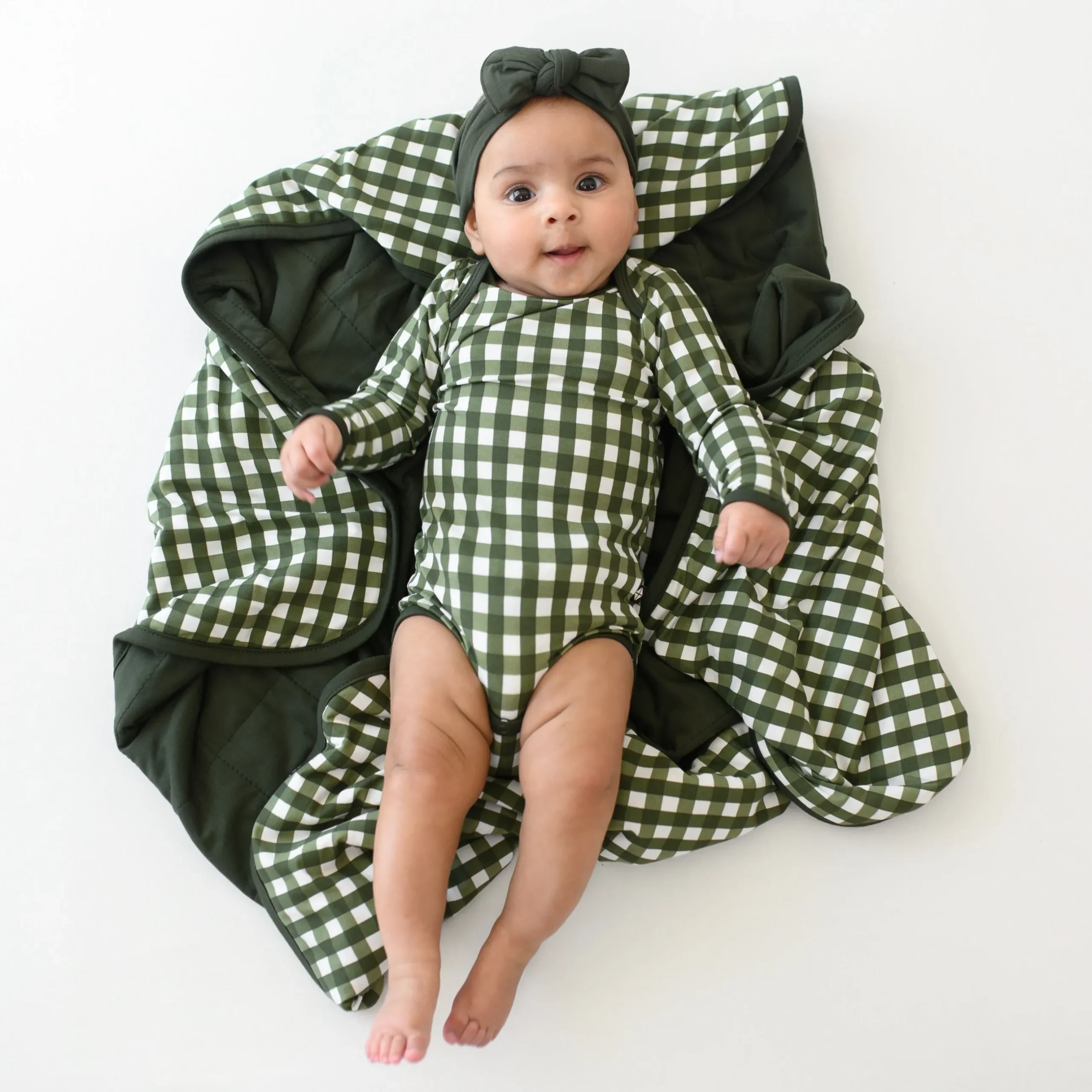 Online Kyte Baby Baby Blanket in Gingham Fir
