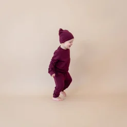 Hot Kyte Baby Bamboo Jersey Beanie in Burgundy