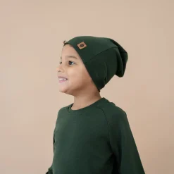 Hot Kyte Baby Bamboo Jersey Beanie in Fir