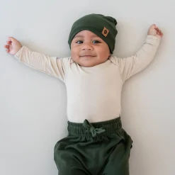 Hot Kyte Baby Bamboo Jersey Beanie in Fir