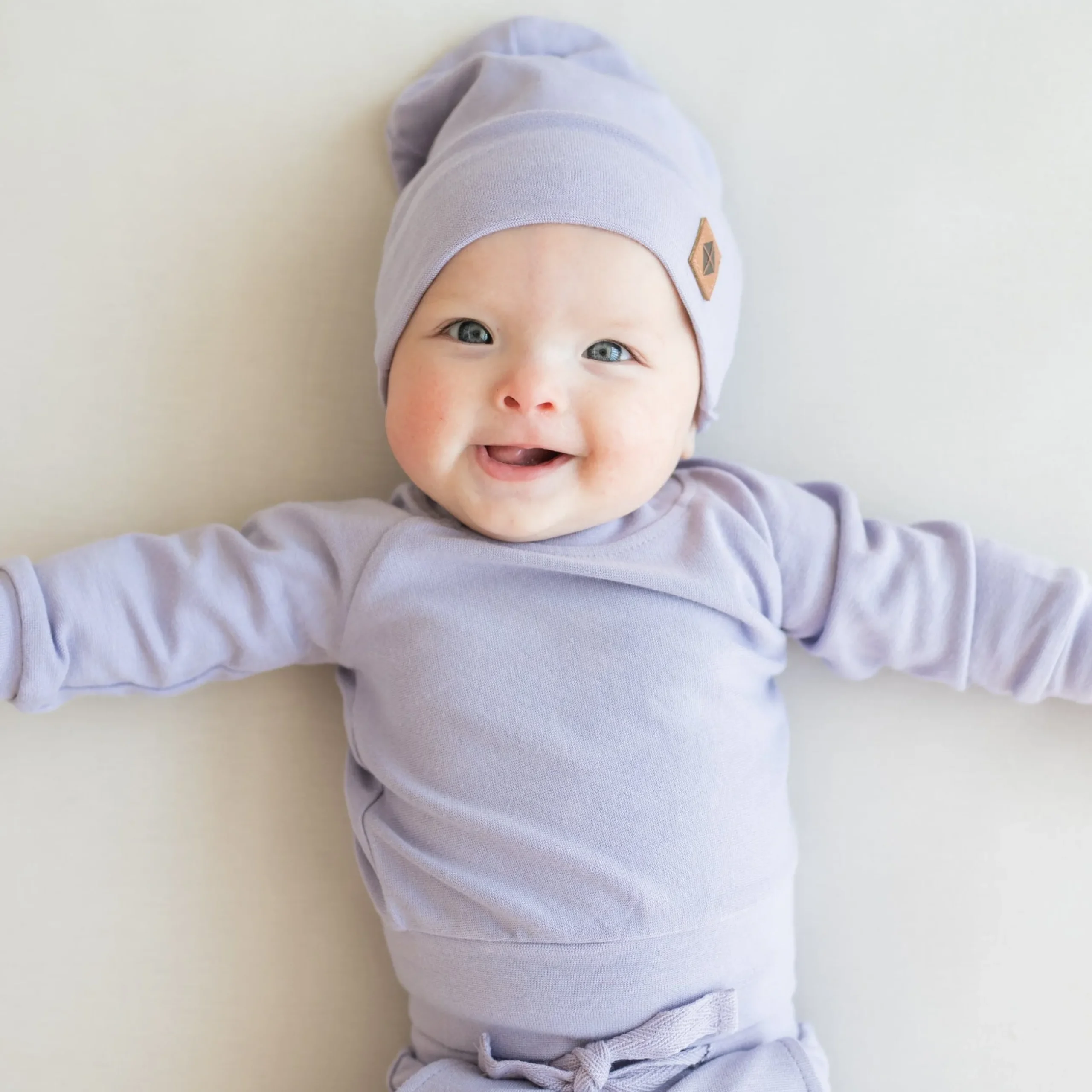 Kyte Baby Bamboo Jersey Beanie in Taro