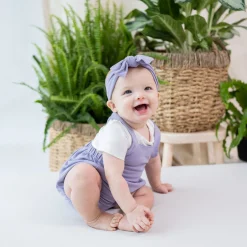 Kyte Baby Bamboo Jersey Bubble Overall in Taro