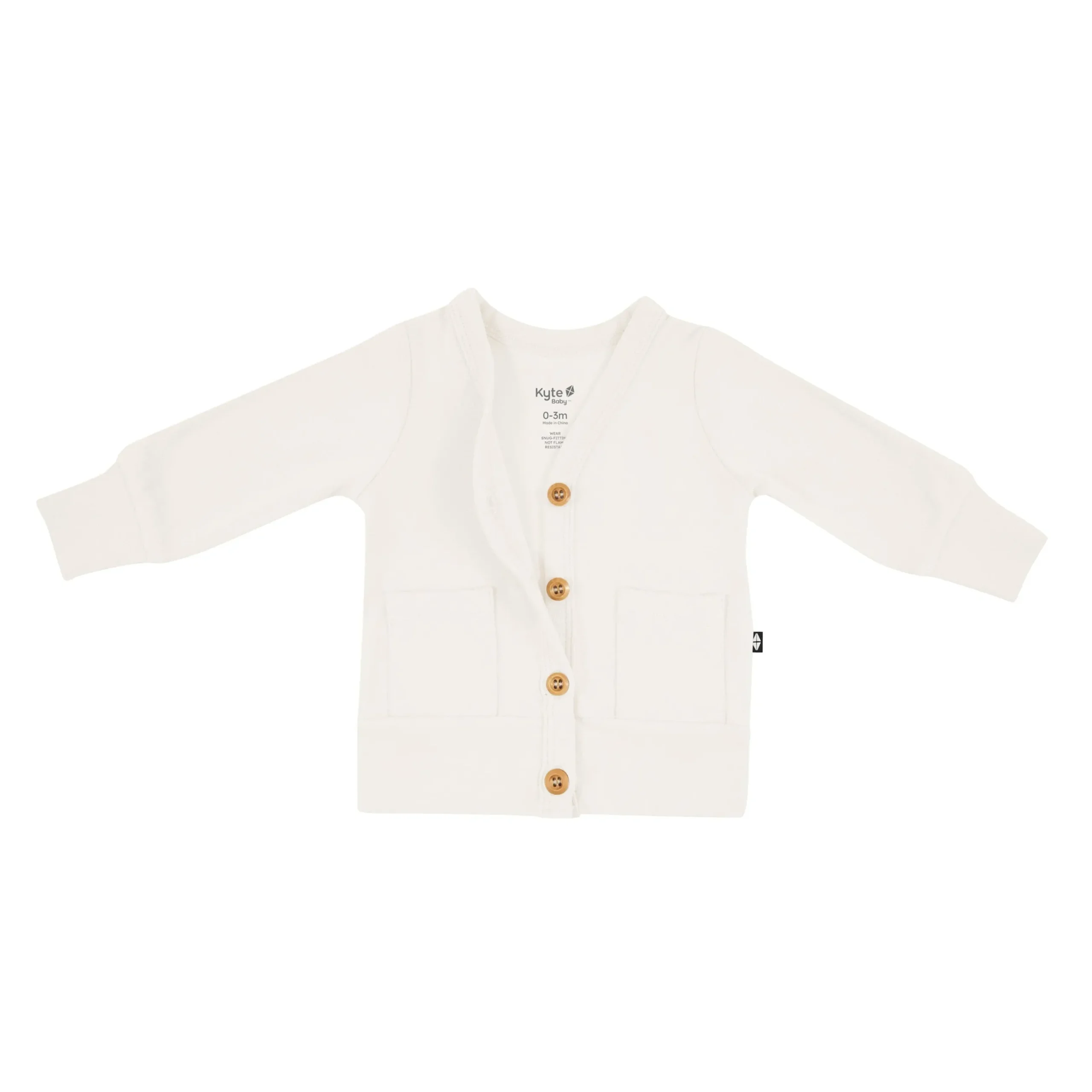 Hot Kyte Baby Bamboo Jersey Cardigan in Oat
