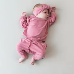 Clearance Kyte Baby Bamboo Jersey Harem Pants in Apple Blossom