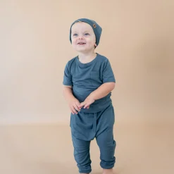 Hot Kyte Baby Bamboo Jersey Harem Pants in Atlantic