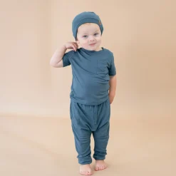 Hot Kyte Baby Bamboo Jersey Harem Pants in Atlantic
