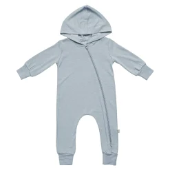 Discount Kyte Baby Bamboo Jersey Hooded Zippered Romper in Fog