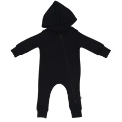 Kyte Baby Bamboo Jersey Hooded Zippered Romper in Midnight