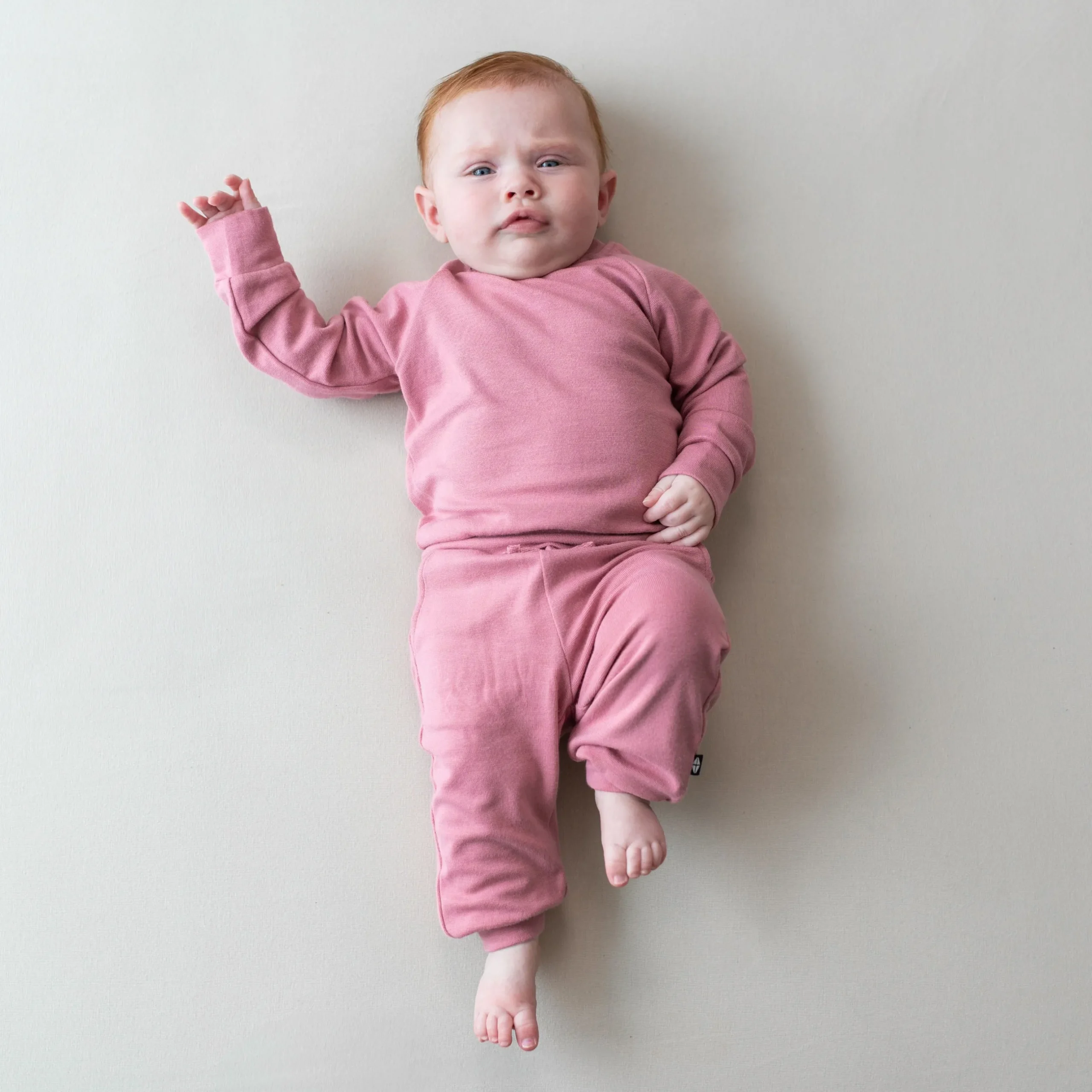 Hot Kyte Baby Bamboo Jersey Jogger Set in Apple Blossom