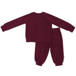 Clearance Kyte Baby Bamboo Jersey Jogger Set in Burgundy