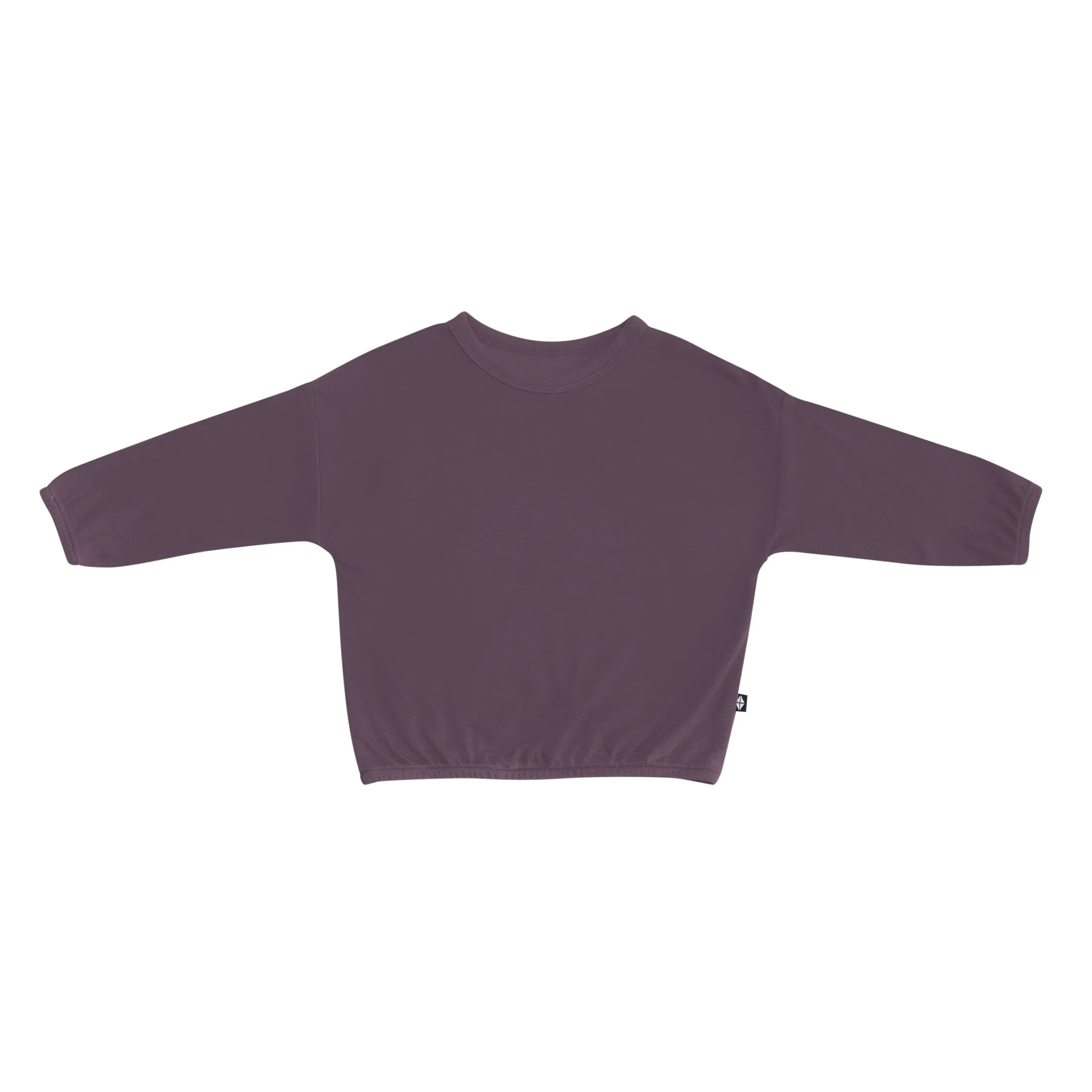 Hot Kyte Baby Bamboo Jersey Long Sleeve Drop Shoulder Top in Currant