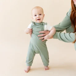 Hot Kyte Baby Bamboo Jersey Overall in Thyme