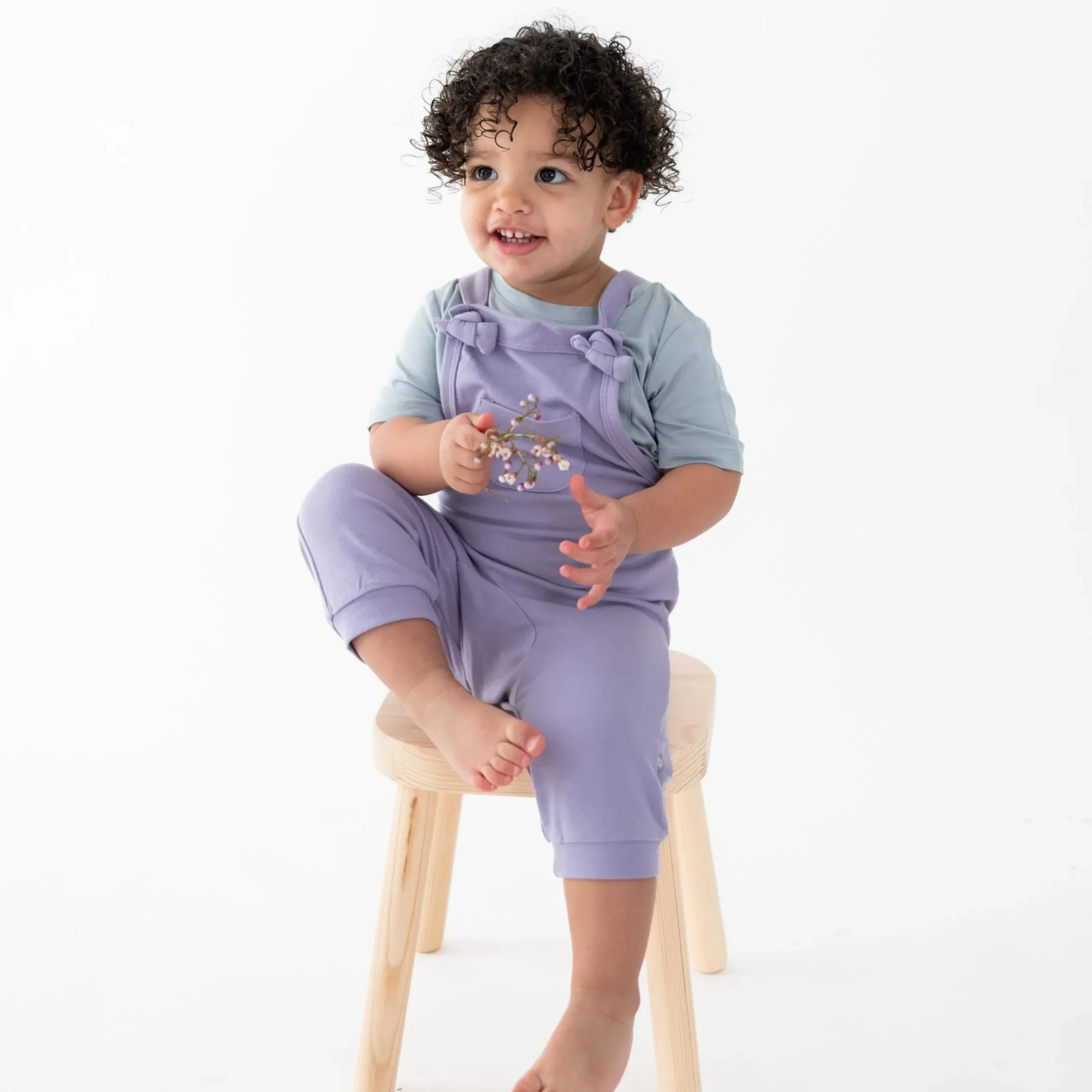 Outlet Kyte Baby Bamboo Jersey Overall in Taro