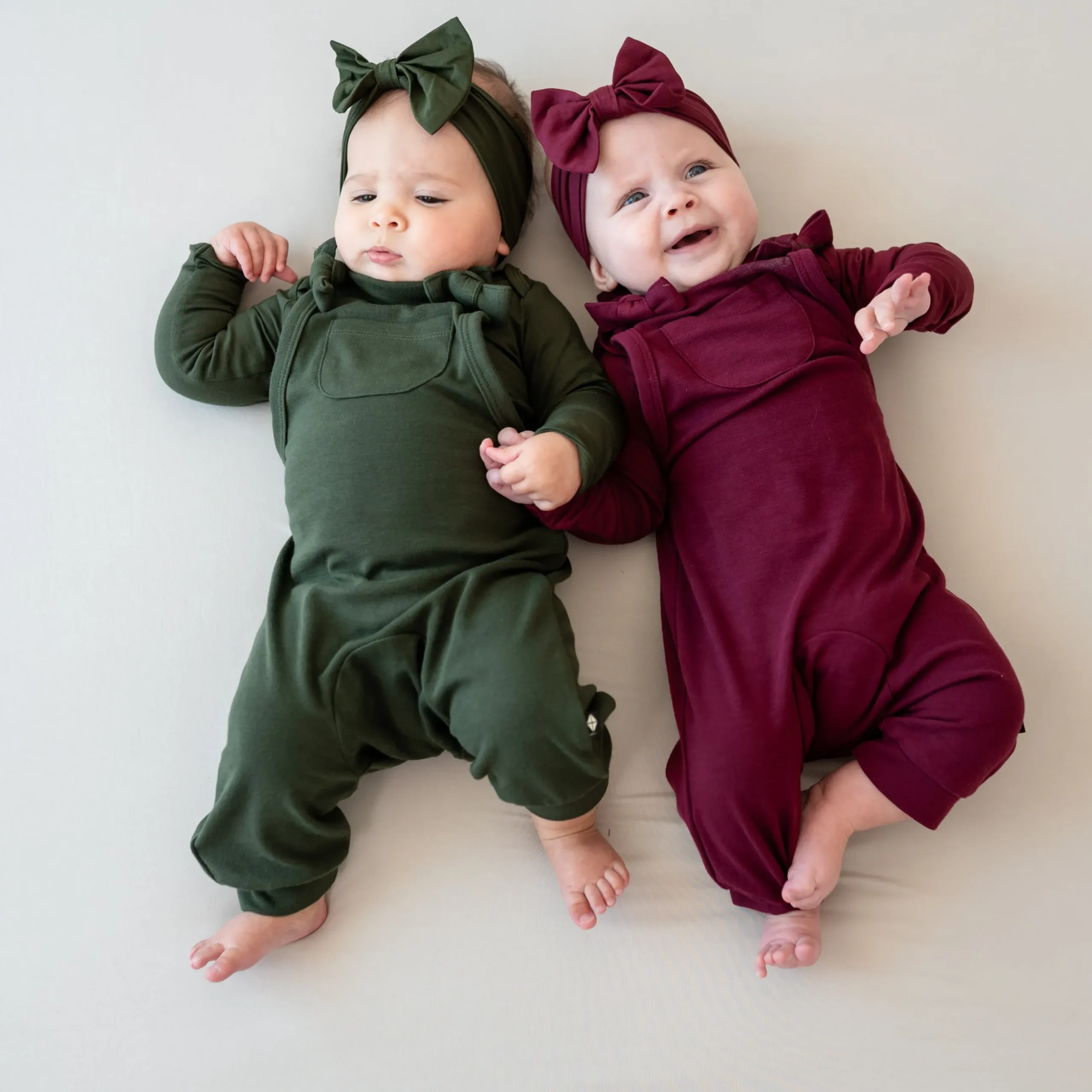 Hot Kyte Baby Bamboo Jersey Overall in Burgundy