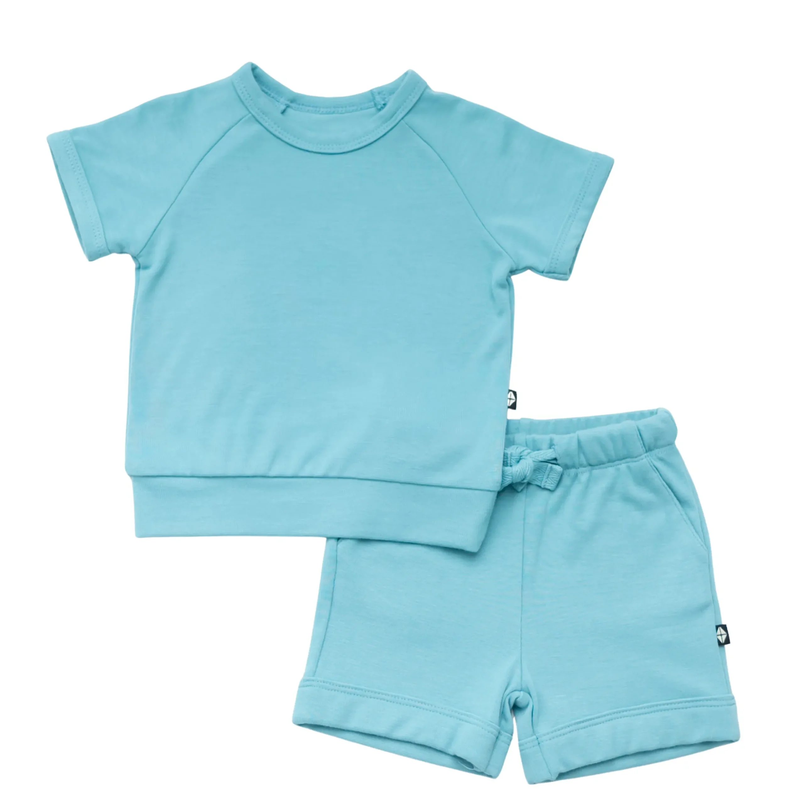 Online Kyte Baby Bamboo Jersey Short Sleeve Jogger Set in Makai