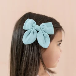 Hot Kyte Baby Bamboo Muslin Alligator Clip Bow in Mist
