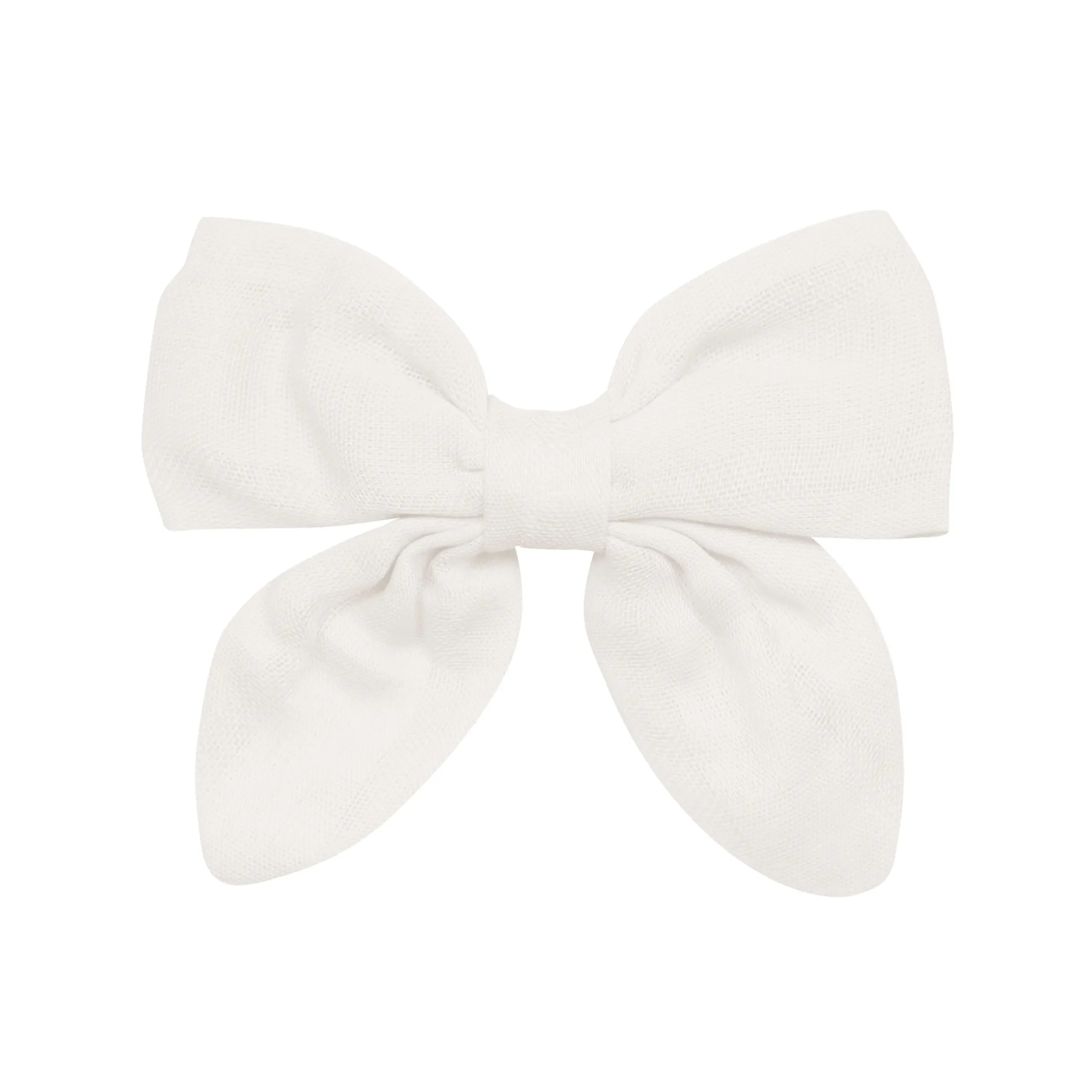 Sale Kyte Baby Bamboo Muslin Alligator Clip Bow in Oat
