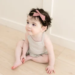 Sale Kyte Baby Bamboo Muslin Medium Bow in Dusty Rose