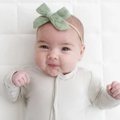 Clearance Kyte Baby Bamboo Muslin Medium Bow in Jojoba