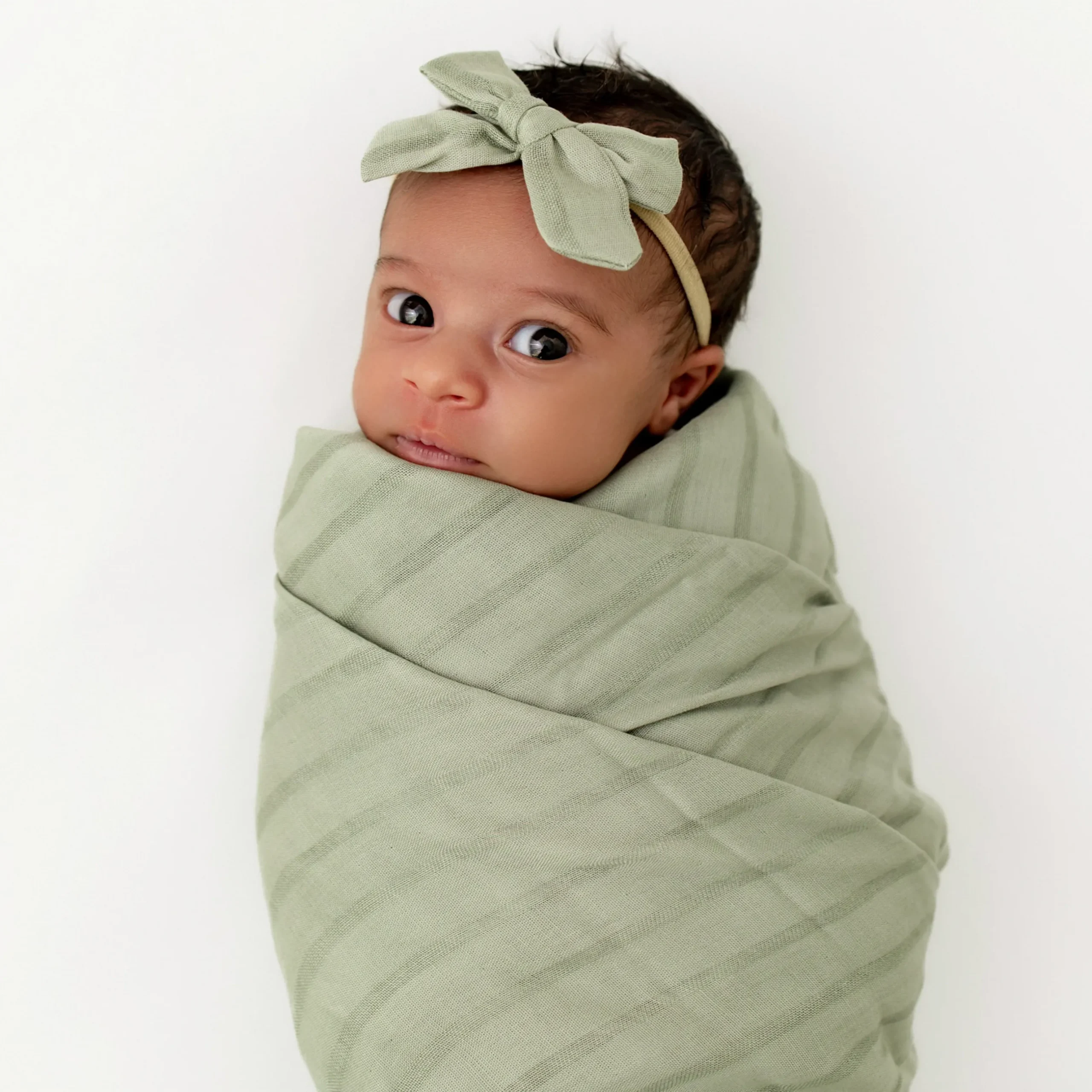 Clearance Kyte Baby Bamboo Muslin Medium Bow in Jojoba