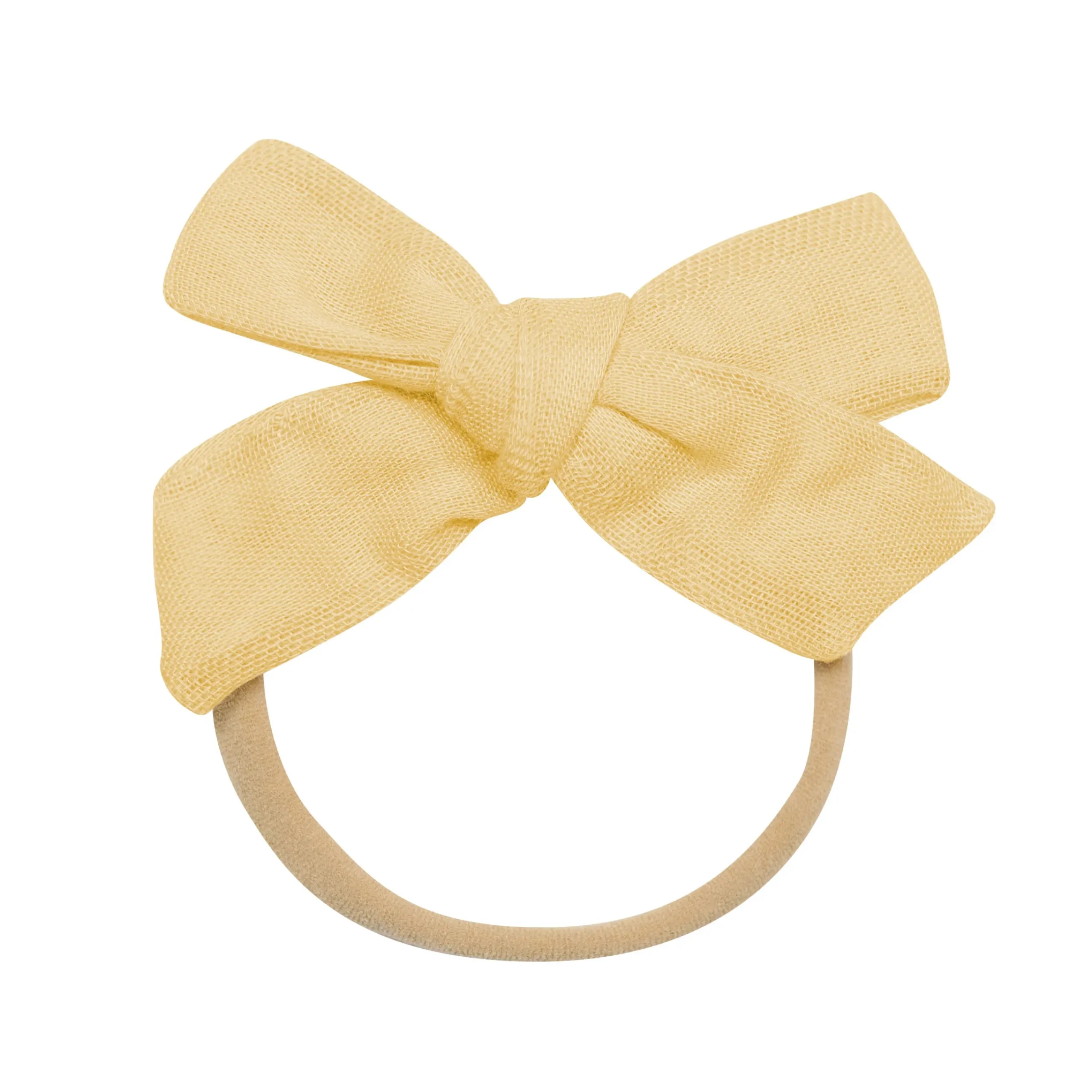 Outlet Kyte Baby Bamboo Muslin Medium Bow in Sandcastle