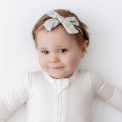 Discount Kyte Baby Bamboo Muslin Medium Bow in Oat