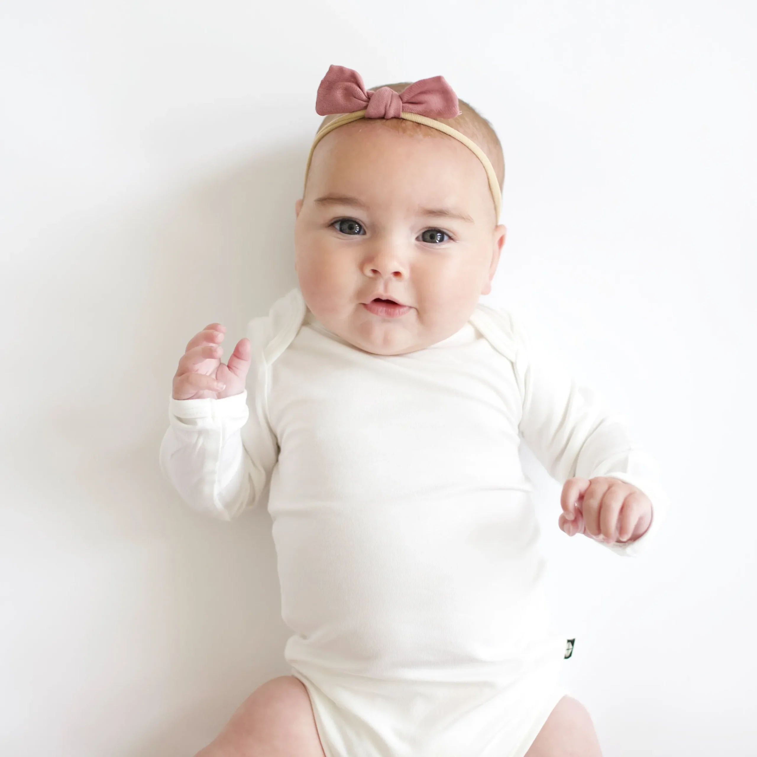 Online Kyte Baby Bamboo Muslin Tiny Bow in Dusty Rose