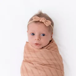 Online Kyte Baby Bamboo Muslin Tiny Bow in Fawn