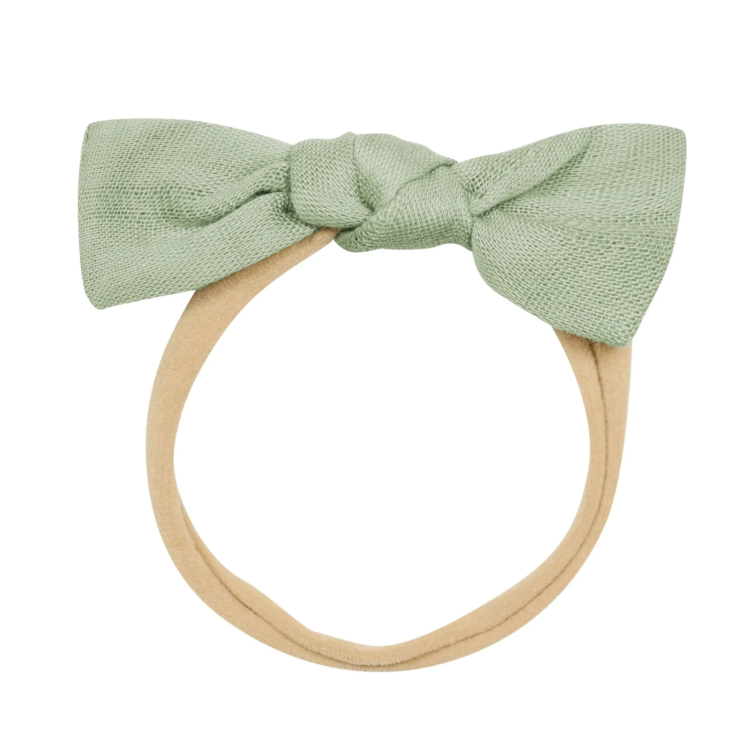 Hot Kyte Baby Bamboo Muslin Tiny Bow in Jojoba