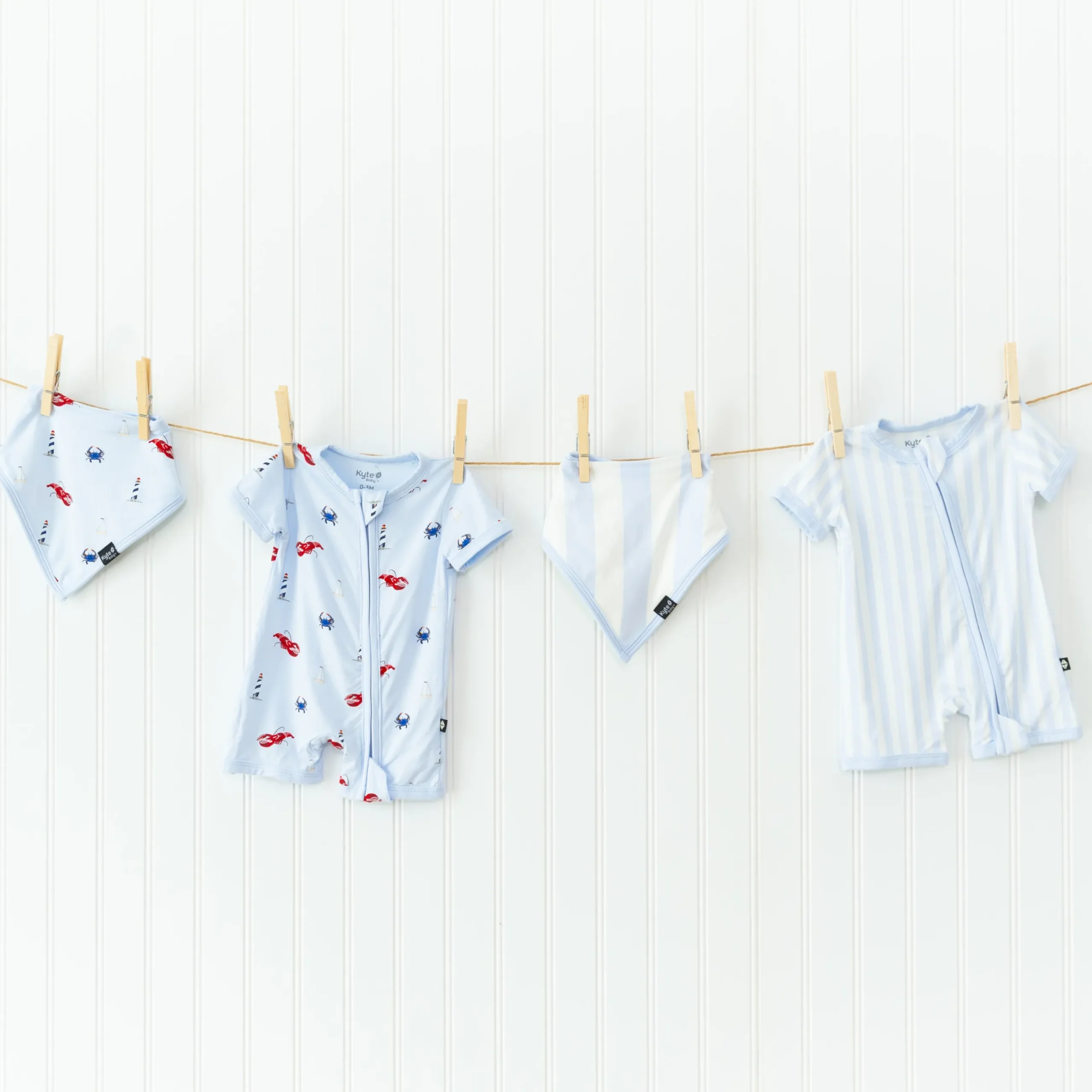 Kyte Baby Bib in Big Mist Stripe