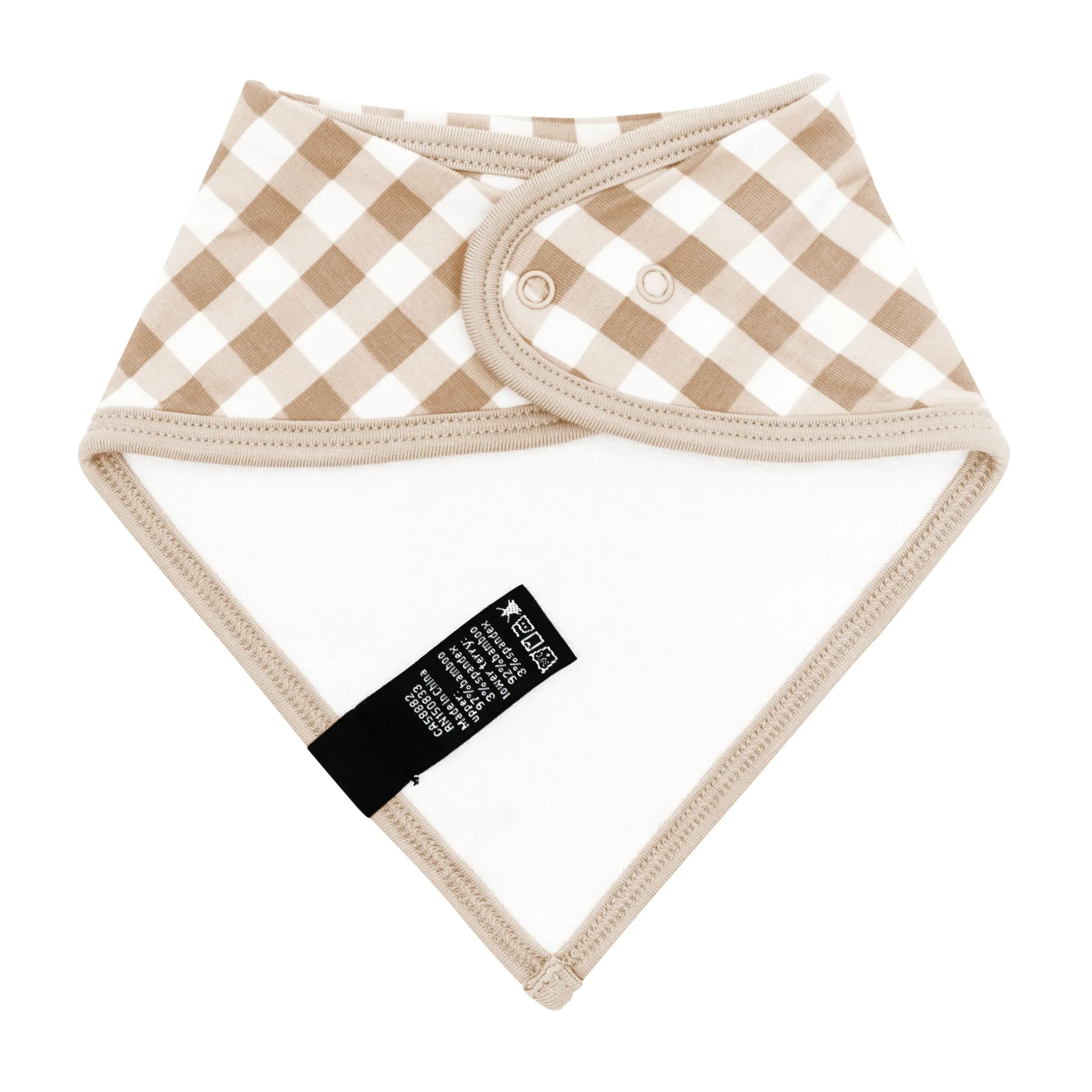 New Kyte Baby Bib in Gingham Bisque
