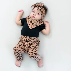Clearance Kyte Baby Bib in Latte Leopard