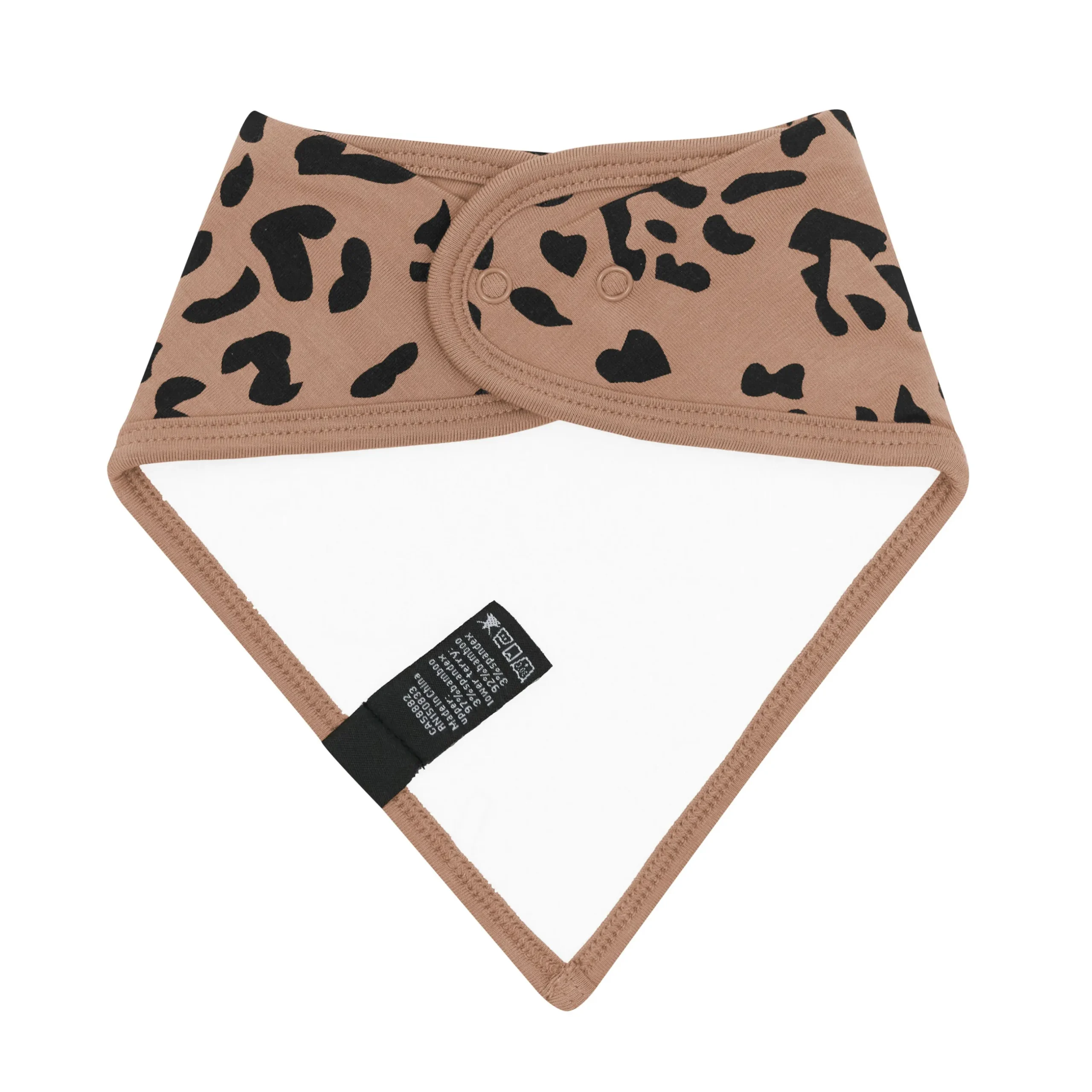 Clearance Kyte Baby Bib in Latte Leopard