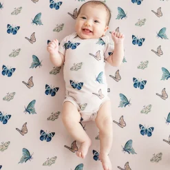 Discount Kyte Baby Bodysuit in Blush Butterfly