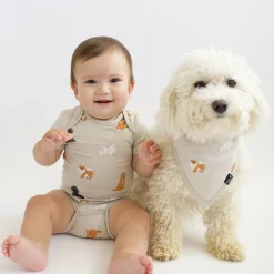 Hot Kyte Baby Bodysuit in Fluffy Dog