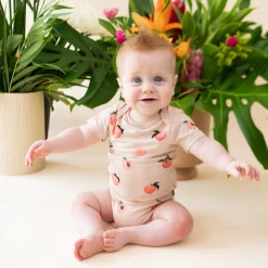 Hot Kyte Baby Bodysuit in Peach
