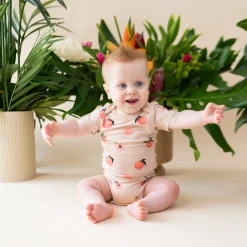 Hot Kyte Baby Bodysuit in Peach