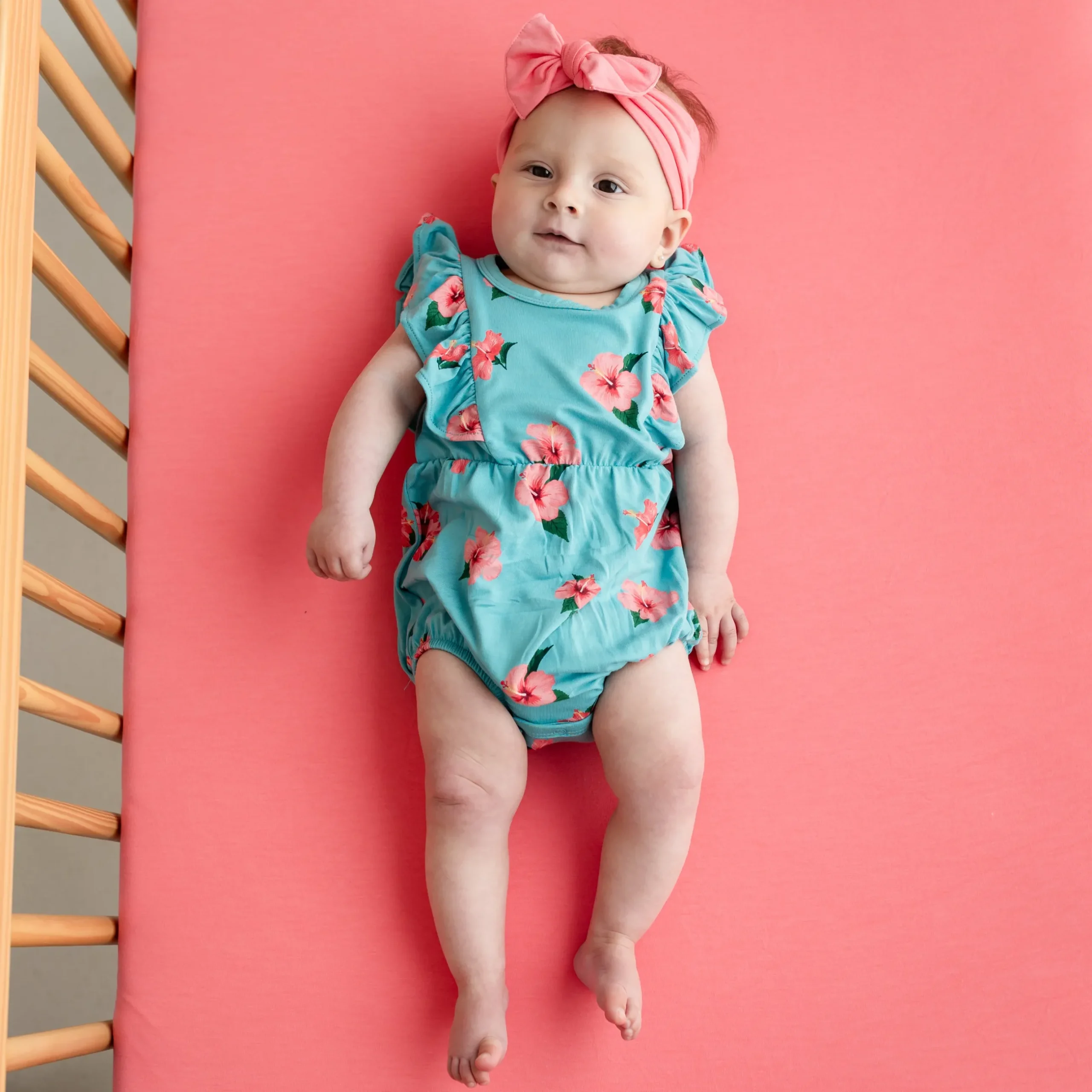 Kyte Baby Bubble Romper in Hibiscus