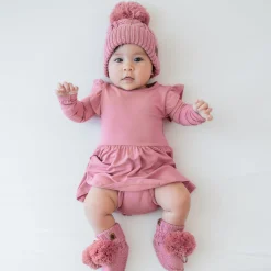 Best Kyte Baby Chunky Cable Knit Beanie in Apple Blossom