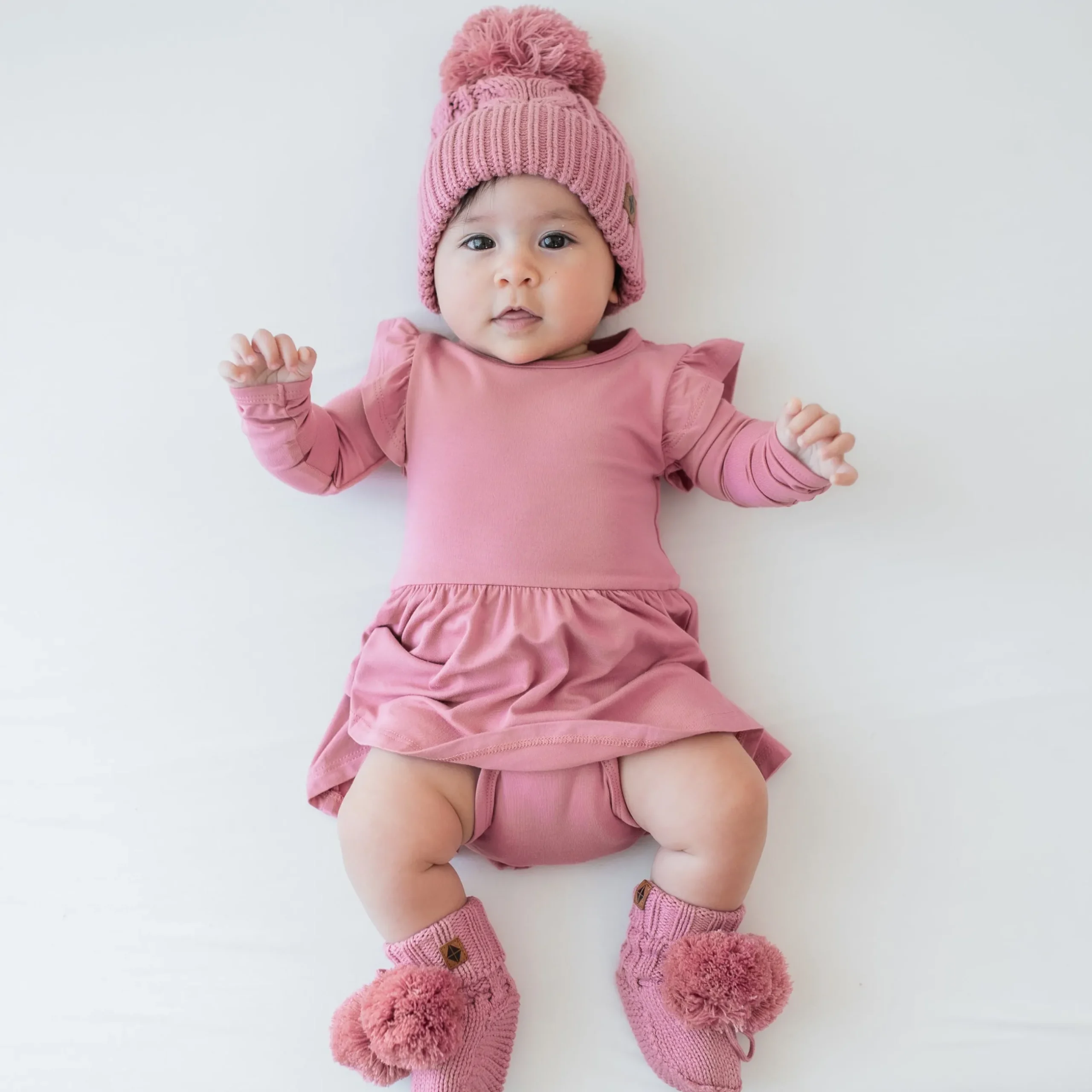 Best Kyte Baby Chunky Cable Knit Beanie in Apple Blossom