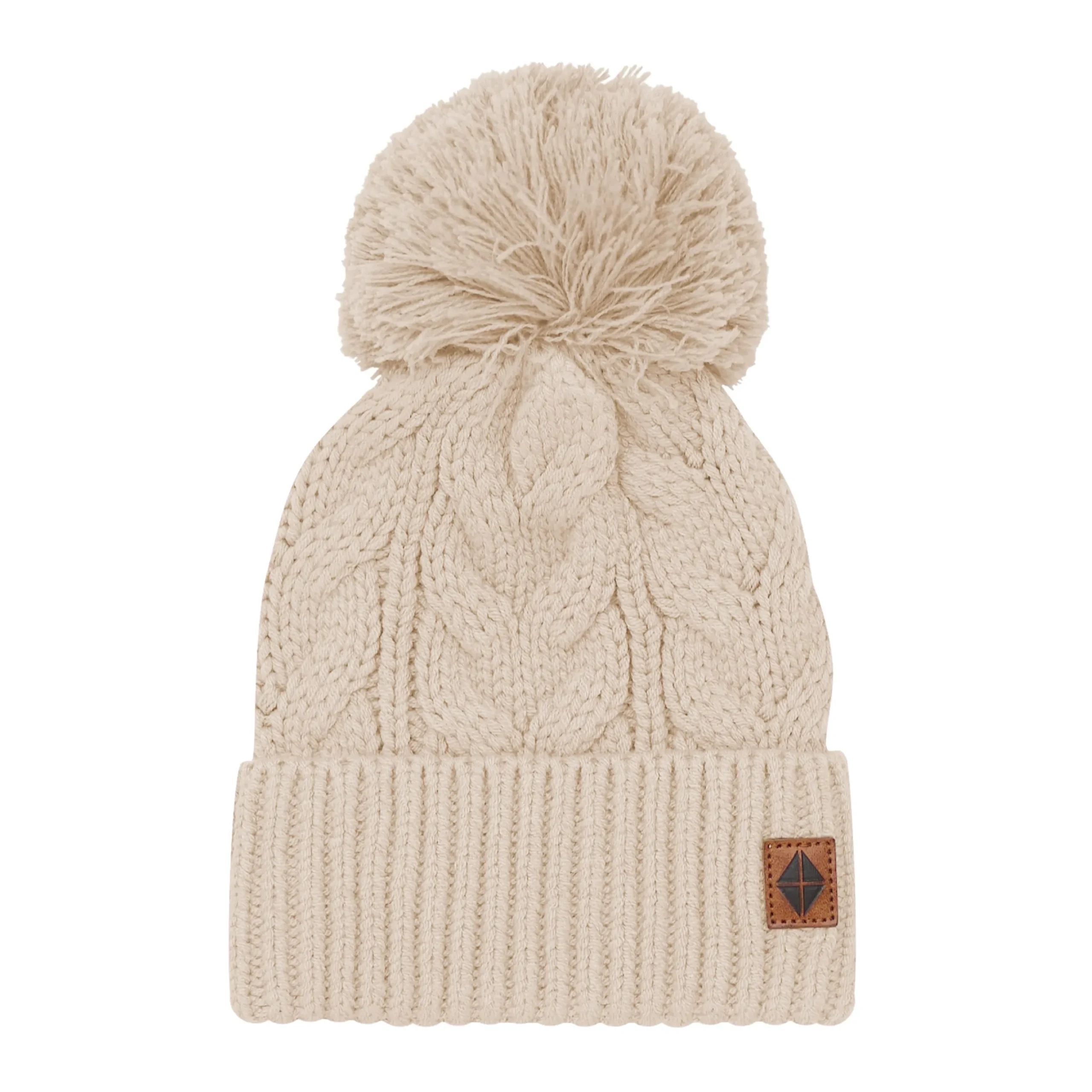 Discount Kyte Baby Chunky Cable Knit Beanie in Almond