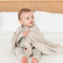 Discount Kyte Baby Chunky Knit Baby Blanket in Oat
