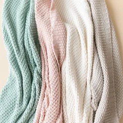 Best Kyte Baby Chunky Knit Baby Blanket in Cloud