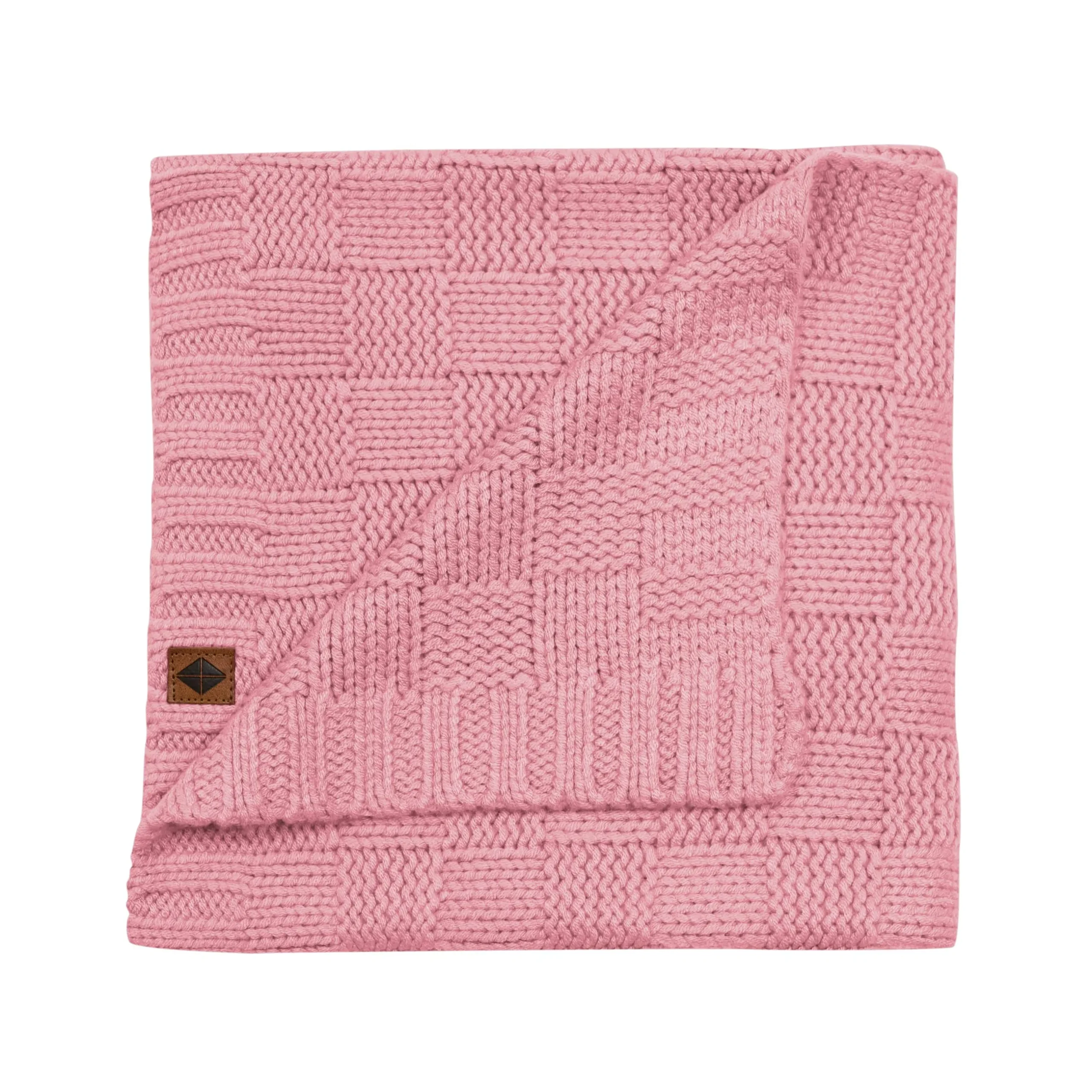 Best Kyte Baby Chunky Knit Basket Weave Baby Blanket in Apple Blossom