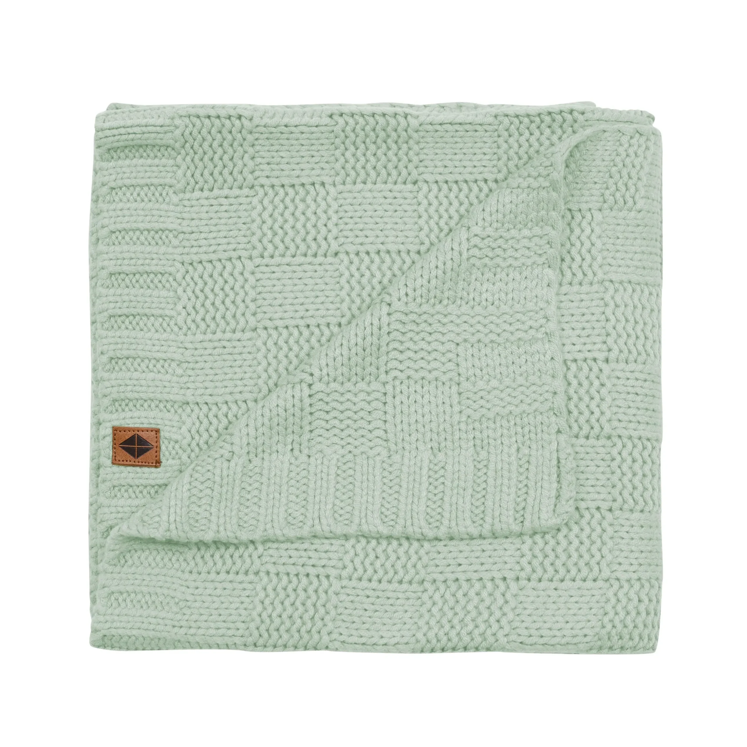 Clearance Kyte Baby Chunky Knit Basket Weave Baby Blanket in Thyme